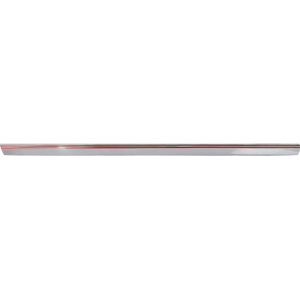 1970-72 Skylark GS Rocker Panel Molding Stainless Steel With Red Stripes LH, Driver Side