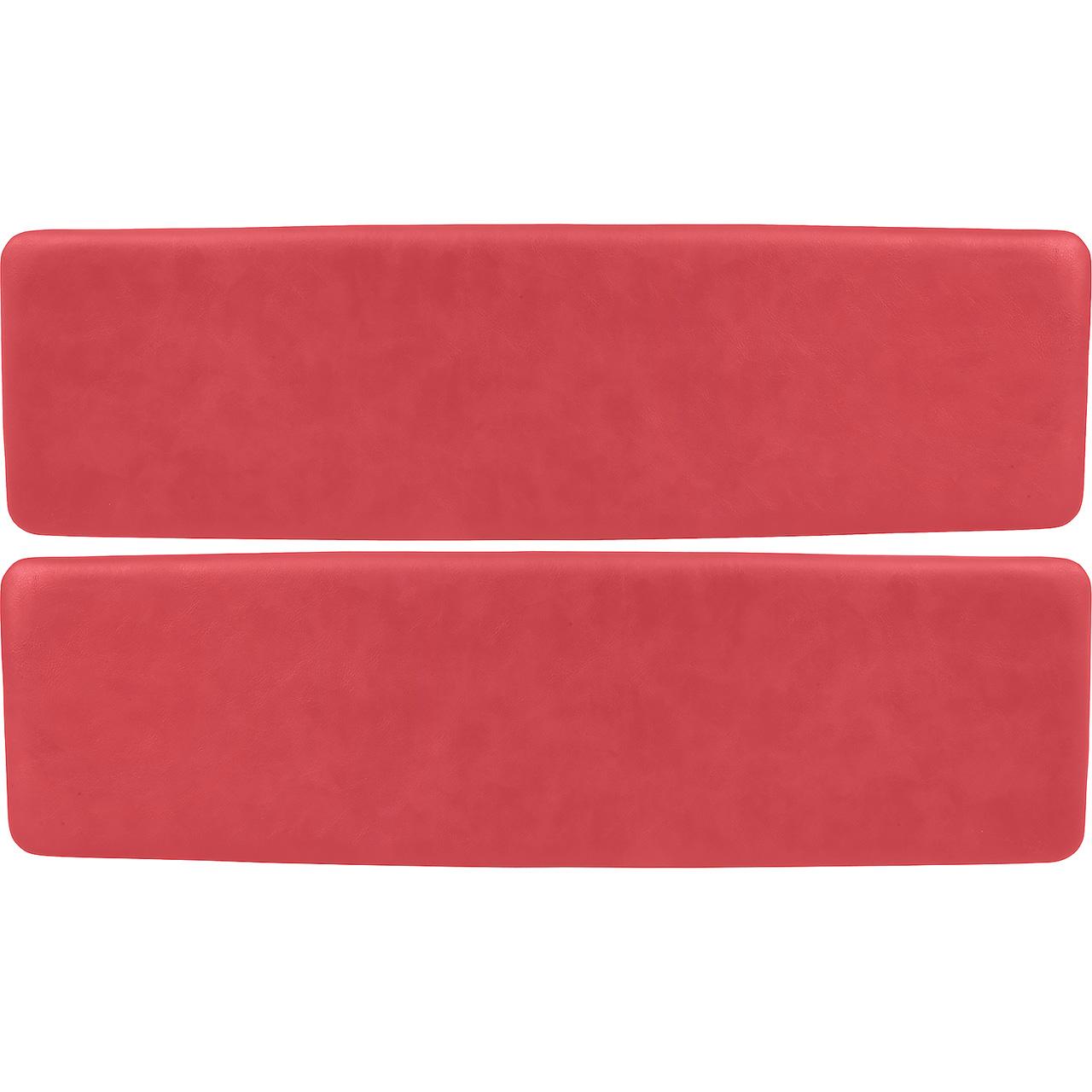 1964-66 Chevy, GMC Pickup Door Panel Inserts Padded Vinyl, Red Pair