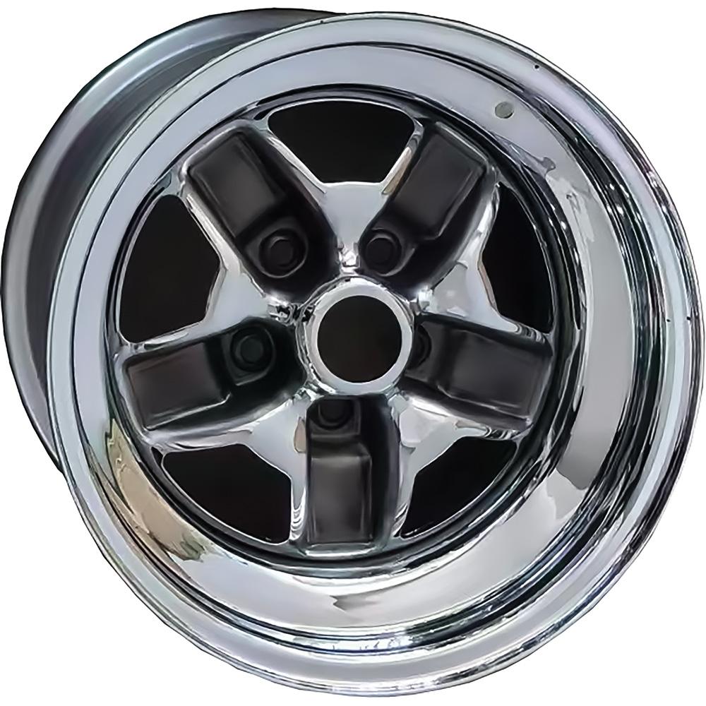 Oldsmobile Cutlass, 442, F85 Super Stock III Steel Wheel 15" X 8" 4.5" Backspacing 0mm Offset 5 x 4-3/4" Lug Pattern Chrome Rim, Gray Painted Center Spoke Each