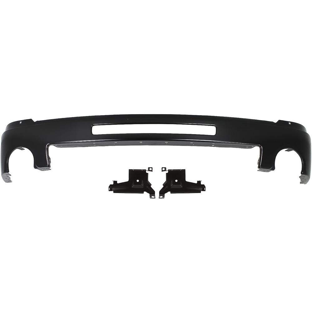 2007-13 GMC Sierra 1500 Denali Front Bumper Face Bar With Brackets Painted Black