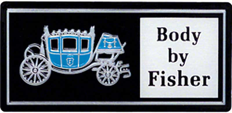 1978-90 GM Door Sill Plate Emblem "Body By Fisher" Each GM Licensed