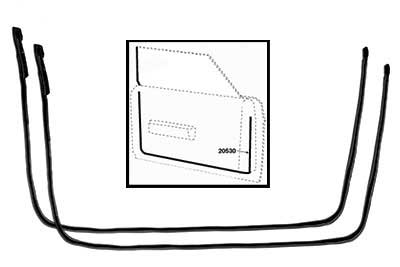 1967-68 Ford Mustang Door Frame Weatherstrips