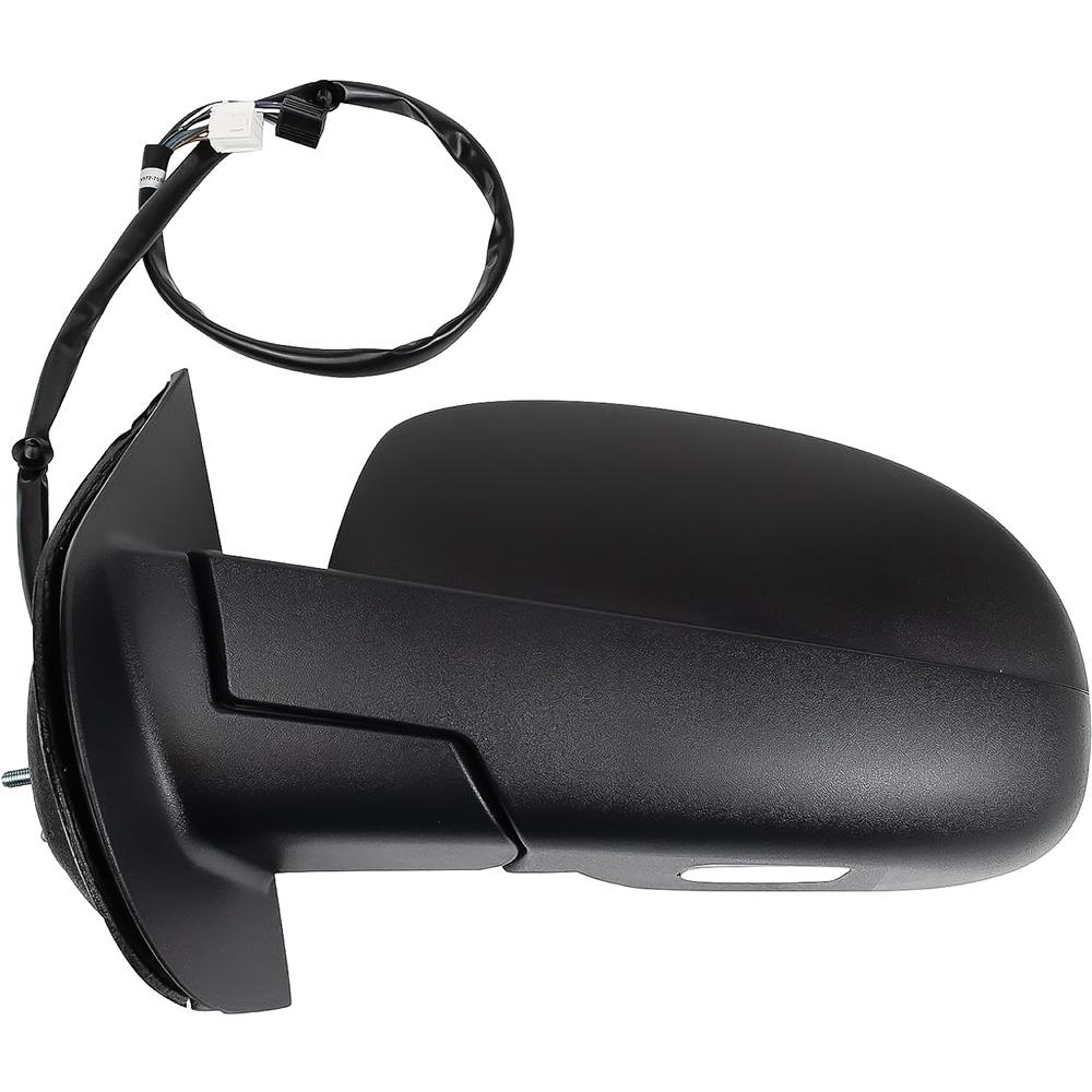 2009-13 Chevrolet Silverado, GMC Sierra Pickup, Power Door Mirror Heated Power Folding Memory Arrow Turn Signal Puddle Lamp Textured Black Finish LH