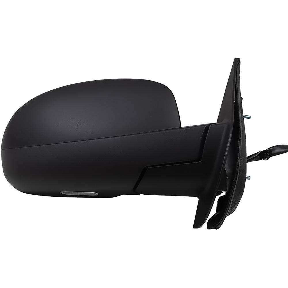 2009-13 Chevrolet Silverado, GMC Sierra Pickup, Power Door Mirror Heated Power Folding Memory Arrow Turn Signal Puddle Lamp Textured Black Finish RH