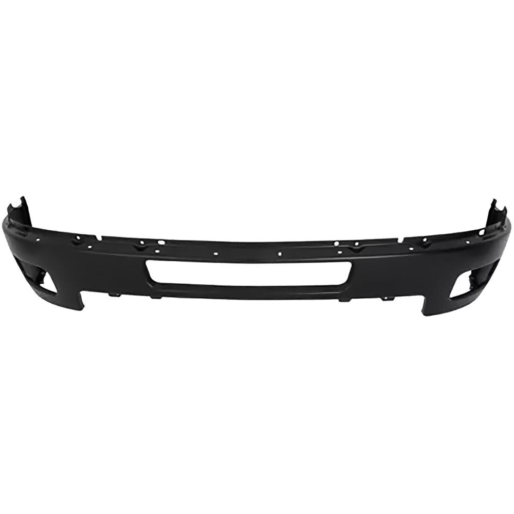 2011-14 Chevrolet Silverado 2500HD, 3500 Front Bumper Face Bar With Light Holes With Center Air Intake Hole Black