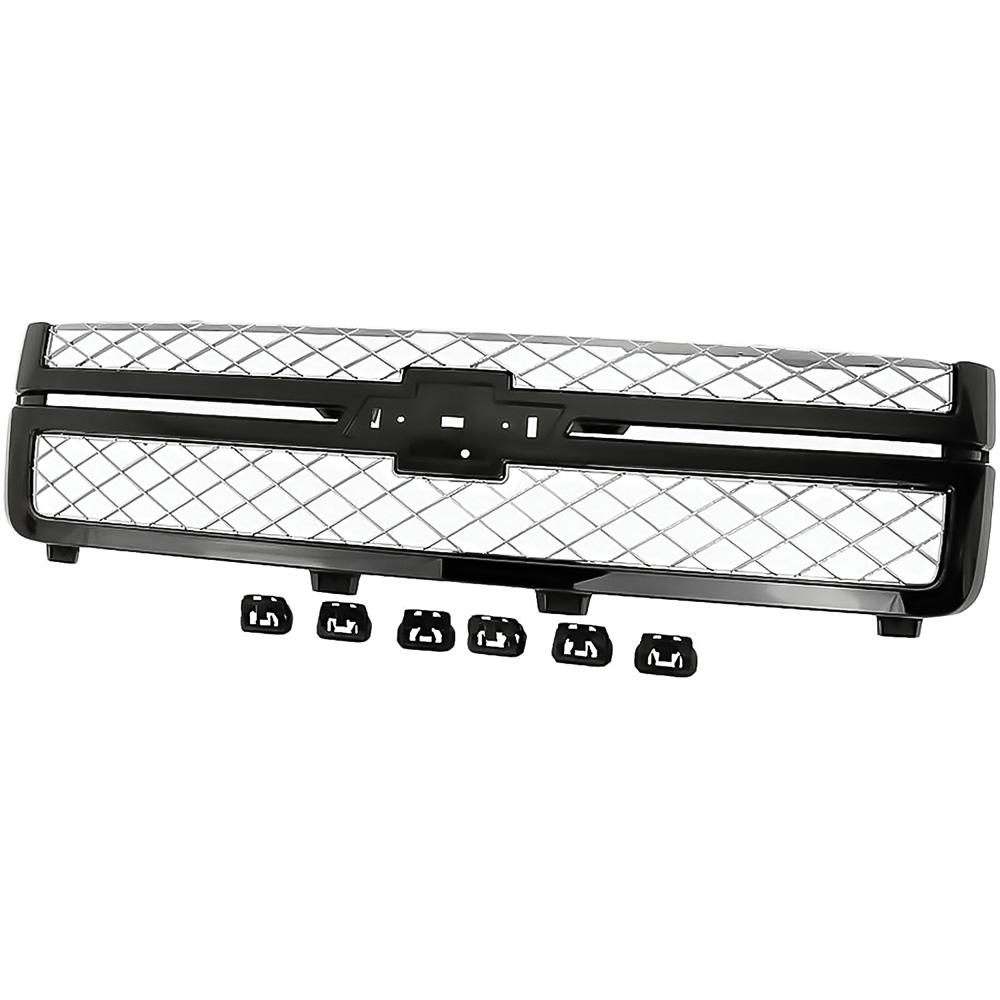 2012-14 Chevrolet, GMC GMT900 Series 2500HD, 3500HD Pickup Grill Assembly Mesh Insert Black Surround