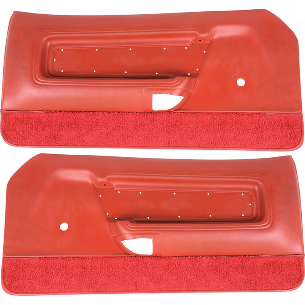 1971-73 Ford Mustang Deluxe Door Panels Vermilion