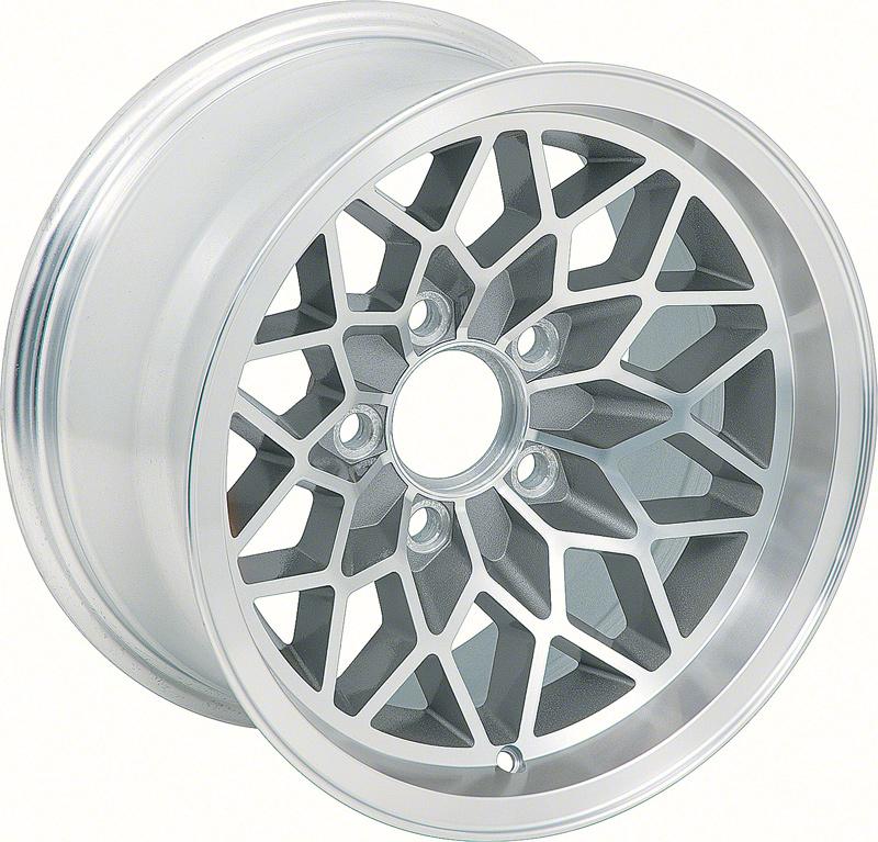 1970-81 Pontiac Trans Am Snowflake Wheel Silver WS6 15" x 8" 4-1/4" Backspacing Each