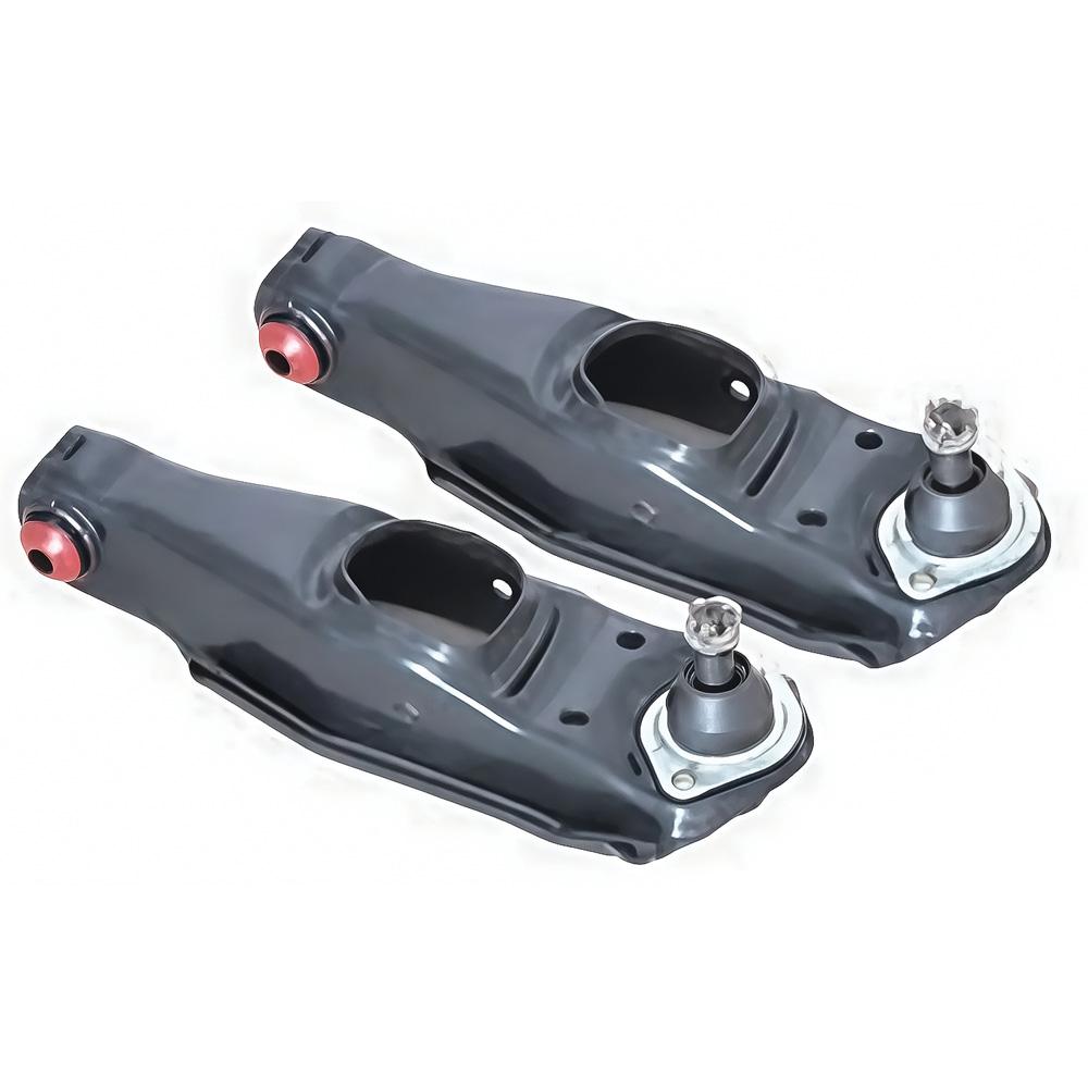 1974-78 Mustang II, 1974-80 Pinto, Bobcat Front Lower Control Arm Assembly Set Stamped Style With Red Urethane Bushings RH and LH