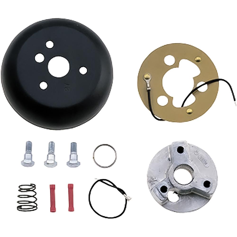 1964-69 Ford / Mercury Standard Steering Wheel Installation Kit 3-Bolt Matte Black - Grant 3294