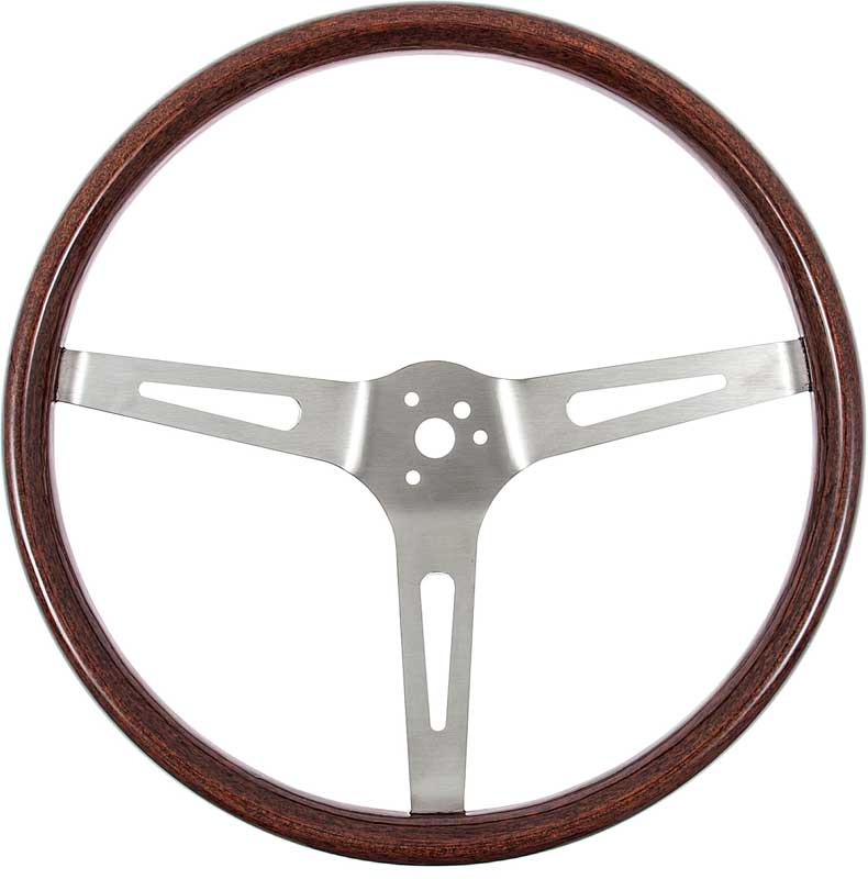 GT Retro Steering Wheel - Dark Wood