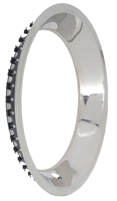 1967-88 GM Rally Wheel Trim Ring 15" x 7" 2-5/8" Deep Step Lip Stainless Steel Each
