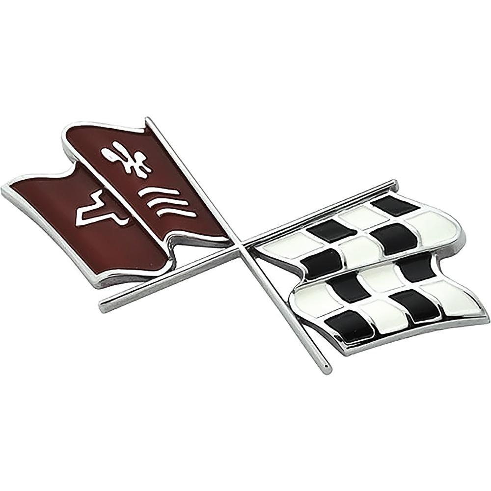 1968-74 Chevrolet Corvette Crossed Flag Emblem Fuel/Gas Door