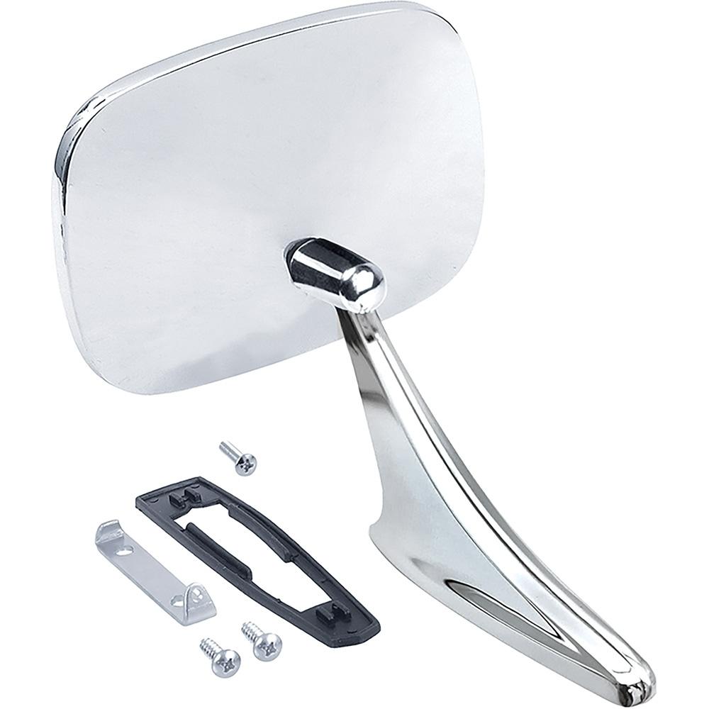 1970-72 Chevelle, Malibu, Monte Carlo Exterior Door Mirror LH or RH Chrome, with Mounting Hardware All Models except El Camino and Station Wagon
