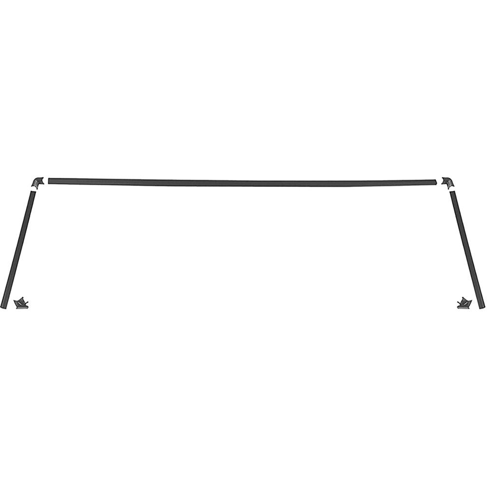 1964-65 Chevelle, Malibu Rear Window Headliner Trim Set 2-Door Hardtop Black 7 Piece