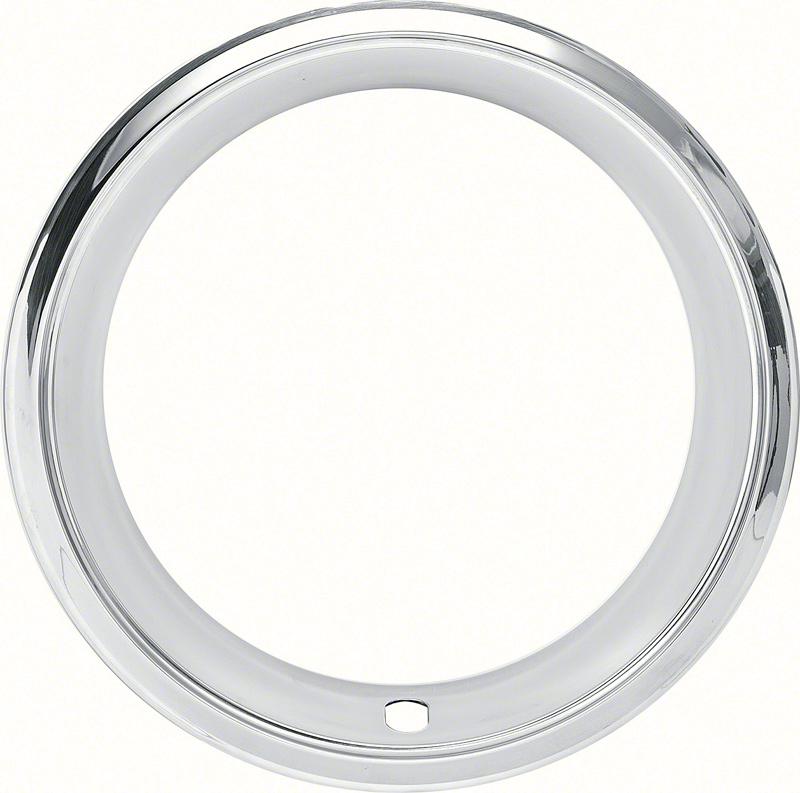 1967-88 GM Wheel Trim Ring 14" x 7" 2-7/8" Deep Step Lip For Rally Wheels Stainless Steel Each