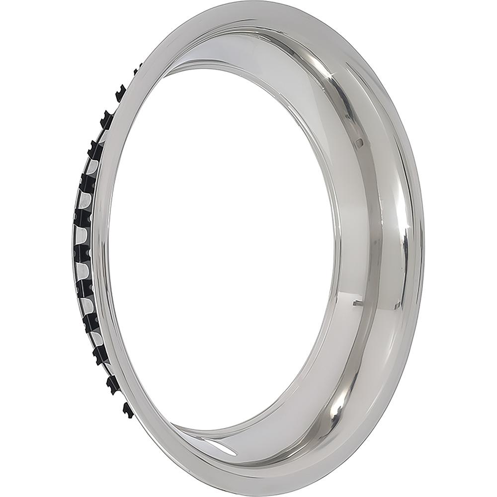 15" Wheel Trim Ring Stainless Steel Round Edge, Smooth Lip 3" Deep Each