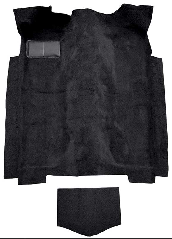 1978 Mustang II Molded Cut Pile Passenger Area Carpet Set with Tail - Black