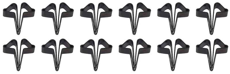1967-69 Camaro, Firebird Rear Headliner Mounting Strip Clip Set Coupe 12 Piece Set