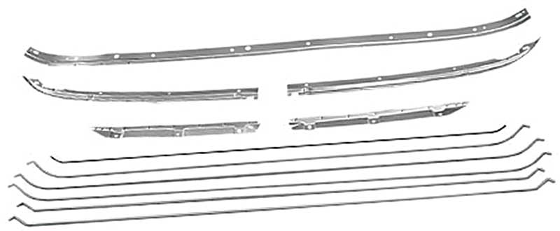 1966-67 Chevy II / Nova Headliner Bow and Retainer Set Hardtop 11 Piece Set