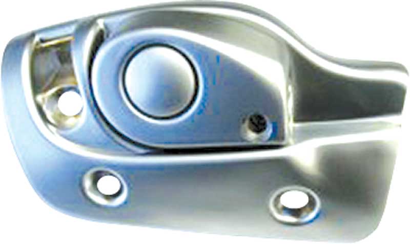 1965-70 Impala, GM Full Size Convertible Sunvisor Support Bracket Brushed Chrome Drivers Side