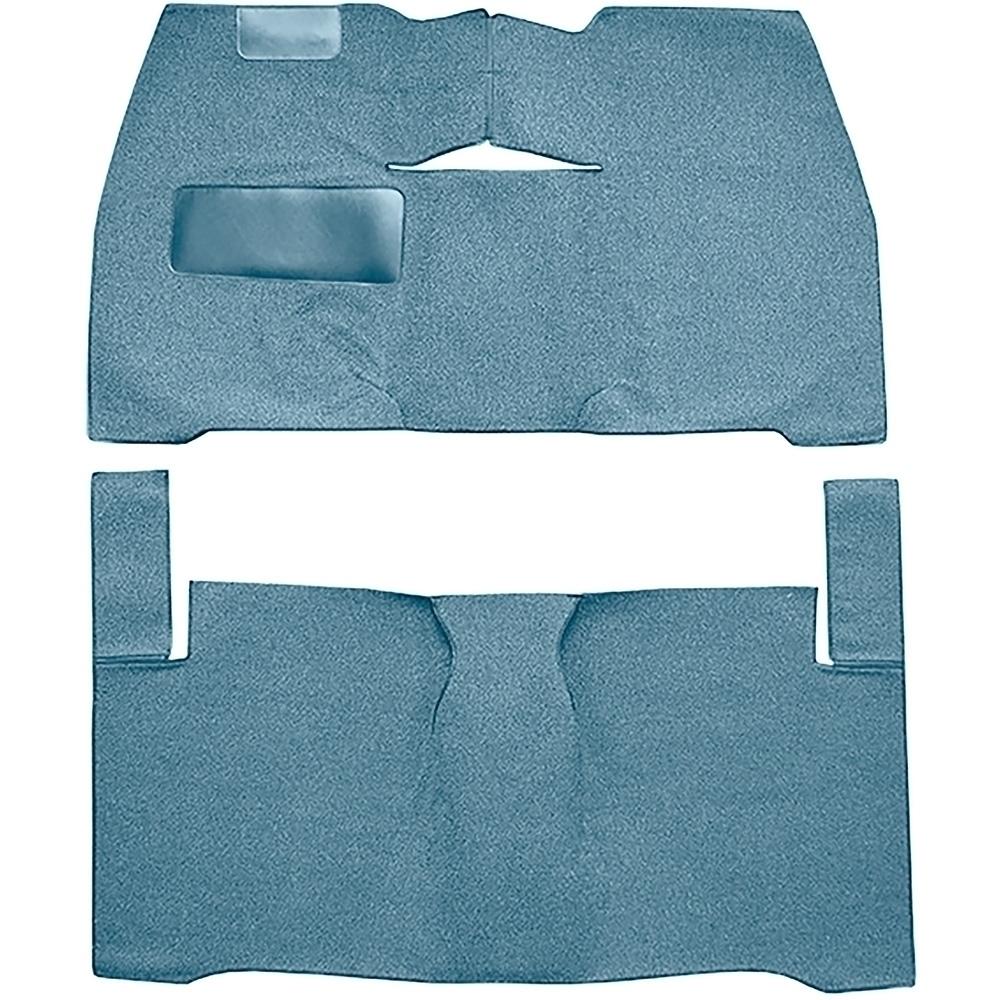 1953-54 Chevrolet Two-Ten, One-Fifty Series Coupe/Sedan 2-Door Complete Cut & Sewn Carpet Set Loop Ford Blue