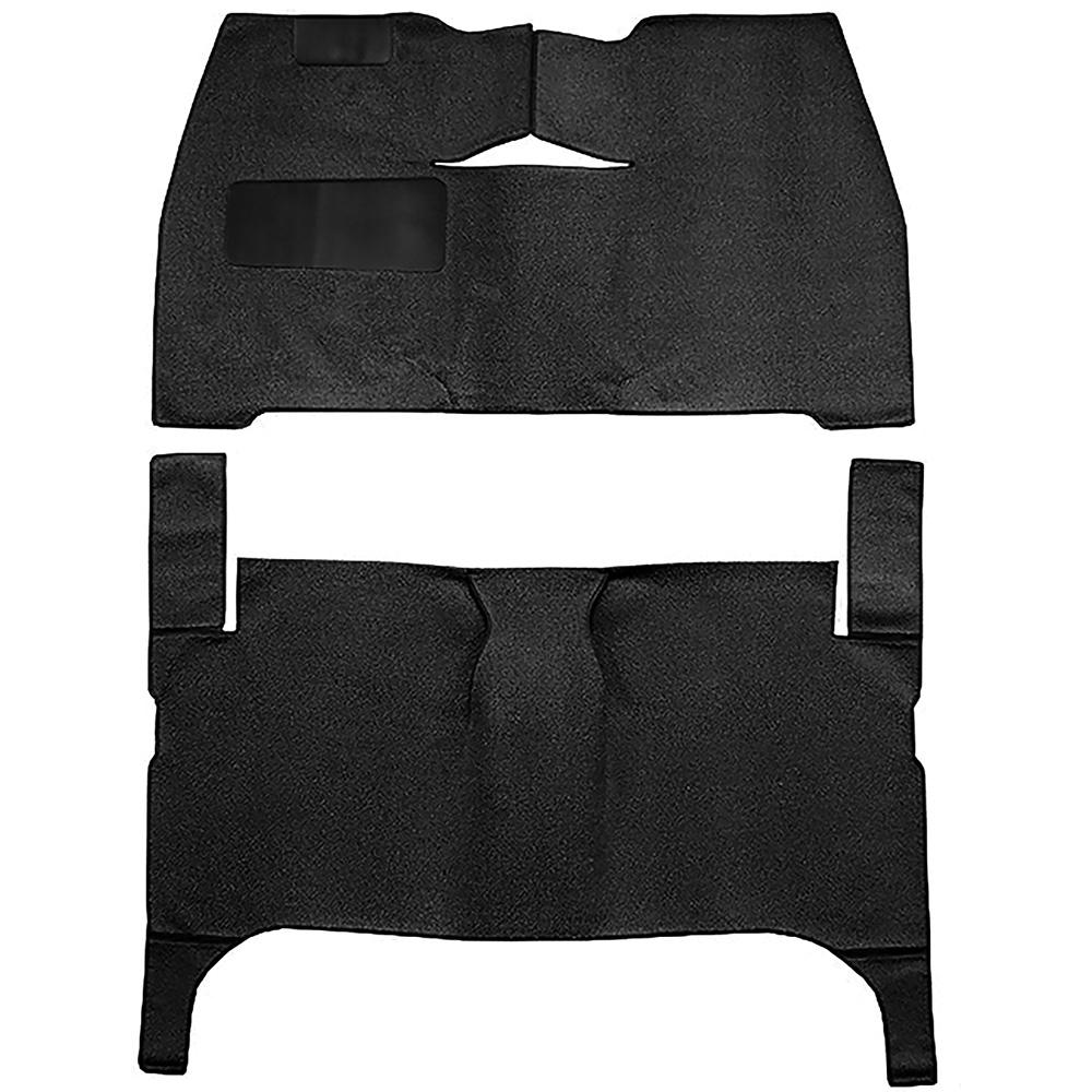 1953-54 Chevrolet Bel Air, Two-Ten Sedan/Wagon 4-Door Complete Cut & Sewn Carpet Set Loop Black
