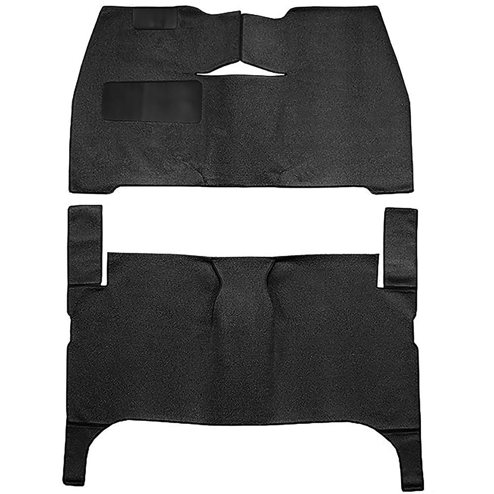 1953-54 Chevrolet Bel Air, Two-Ten Coupe/Hardtop/Convertible 2-Door Complete Cut & Sewn Carpet Set Loop Black