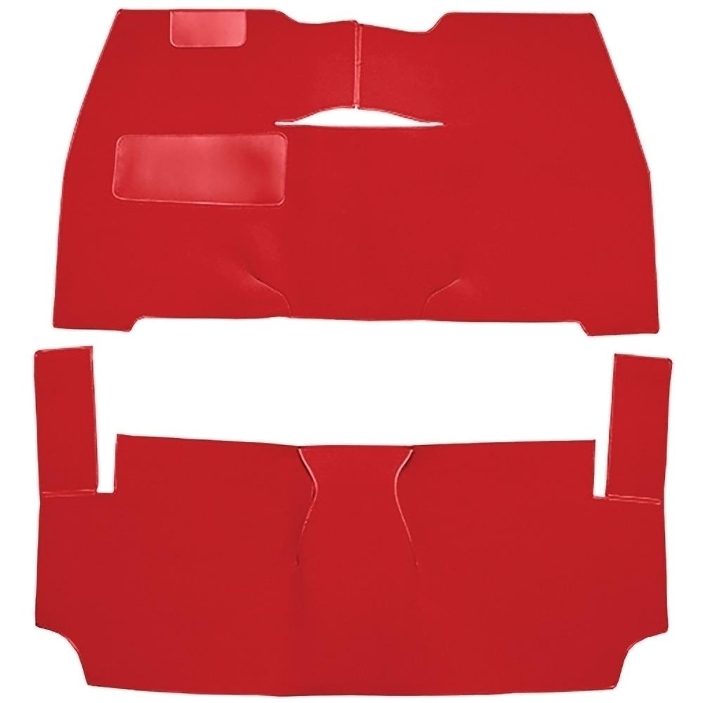 1953-54 Chevrolet Bel Air, Two-Ten Coupe/Hardtop/Convertible 2-Door Complete Cut & Sewn Carpet Set Daytona Red