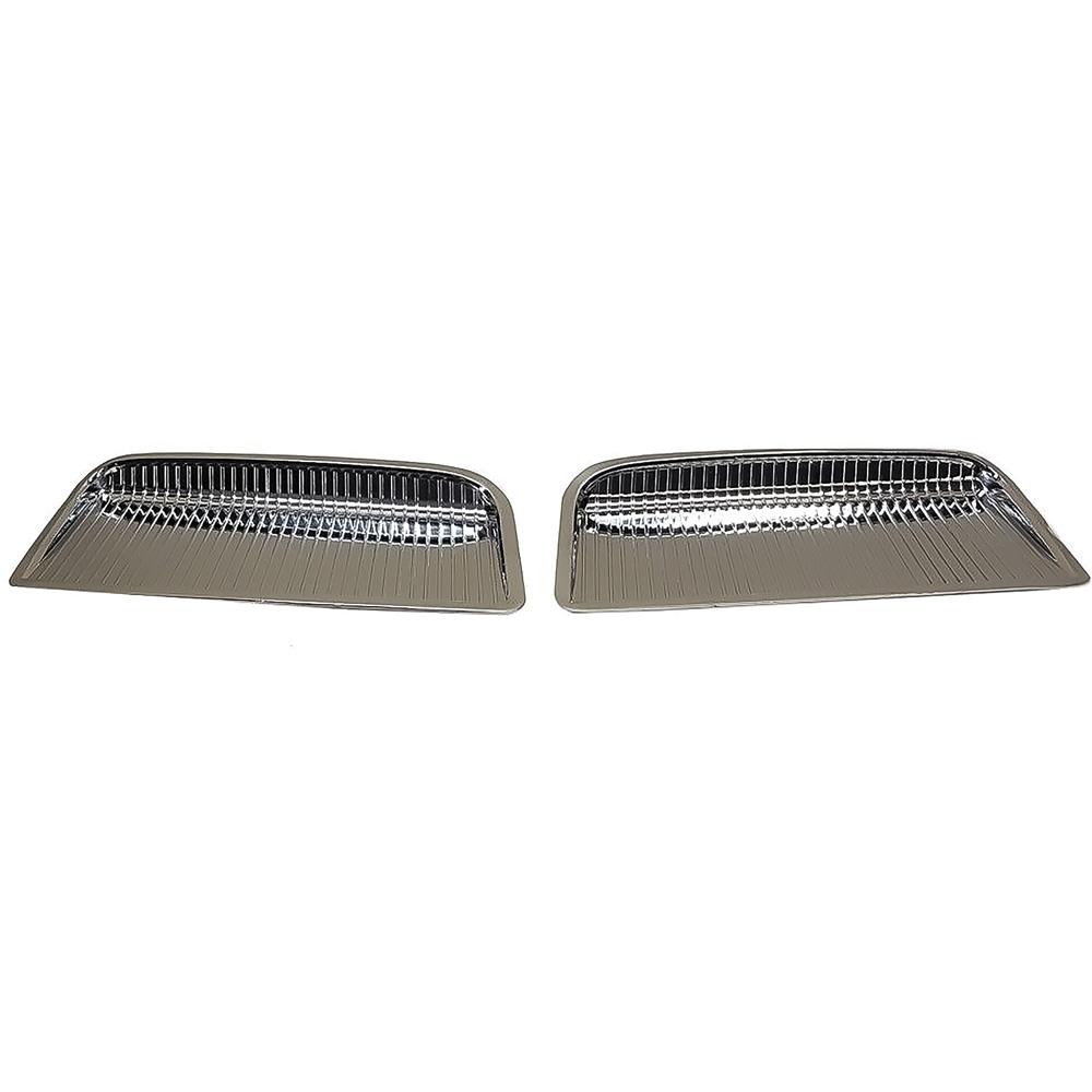 1964 Pontiac GTO Chrome Hood Scoop Inserts Pair