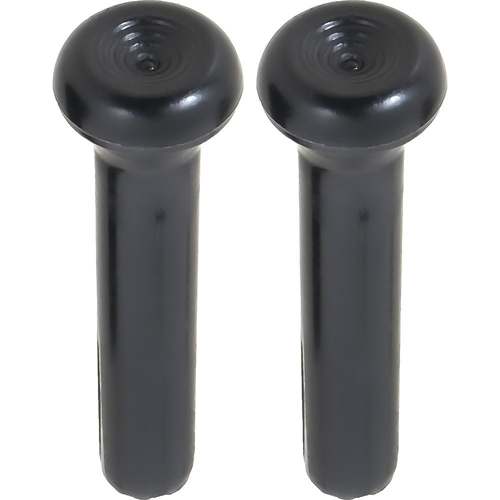 1968-91 GM Door Lock Knobs Standard Interior Smooth Design Black Pair