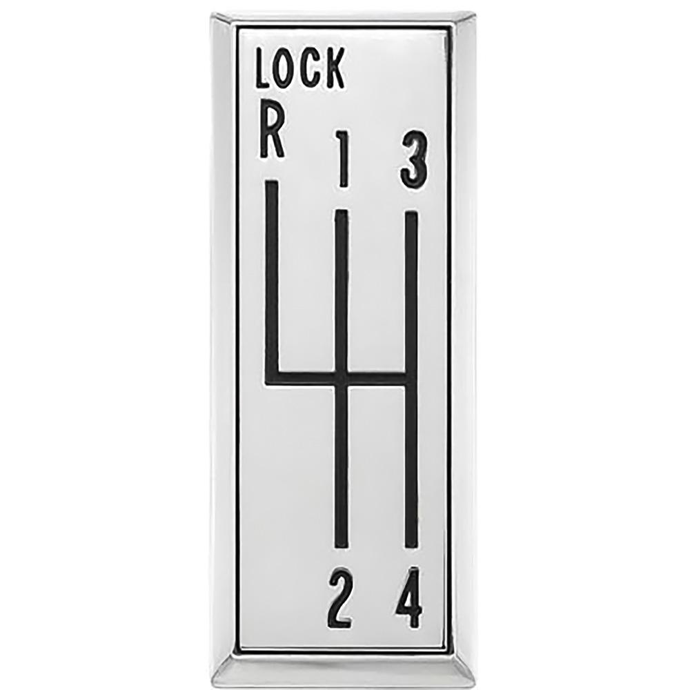 1964-1969 Oldsmobile Cutlass, 442 Shift Pattern Plate With "LOCK"