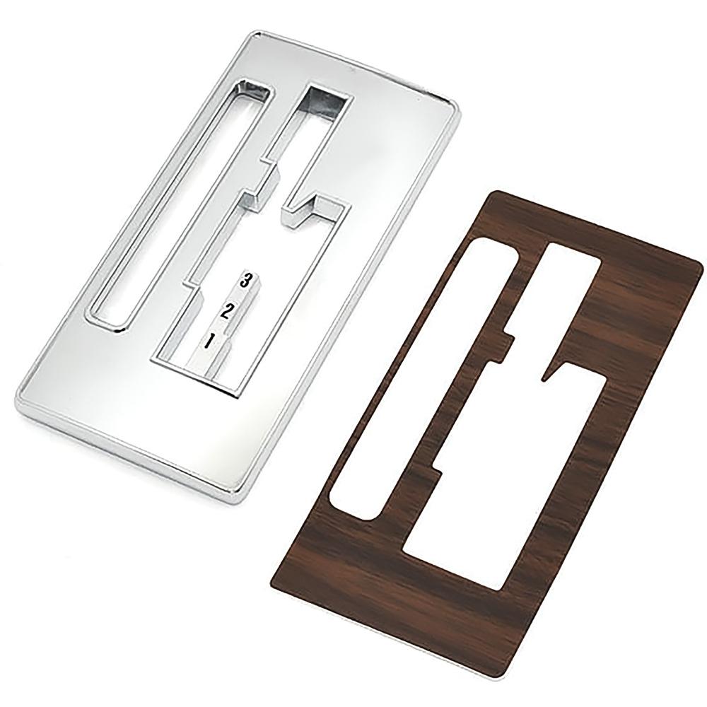 1968 Pontiac GTO, LeMans, Tempest Automatic Transmission Dual Gate Shifter Complete Top Plate Woodgrain