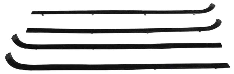 1964-66 Chevrolet, GMC Pickup Truck, Suburban Inner and Outer Door Window Felt Set, 4 Piece Set