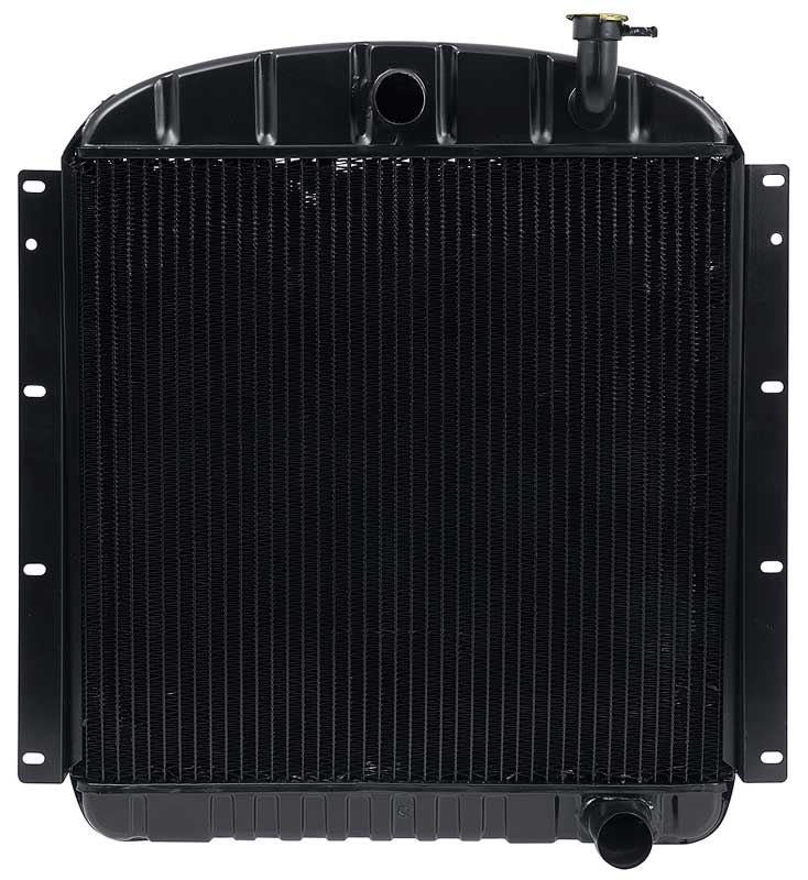 1955-59 GMC Pickup Pontiac V8 with MT 4 Row Copper/Brass Radiator (22-3/8" x 23-1/2" x 2-5/8" Core)