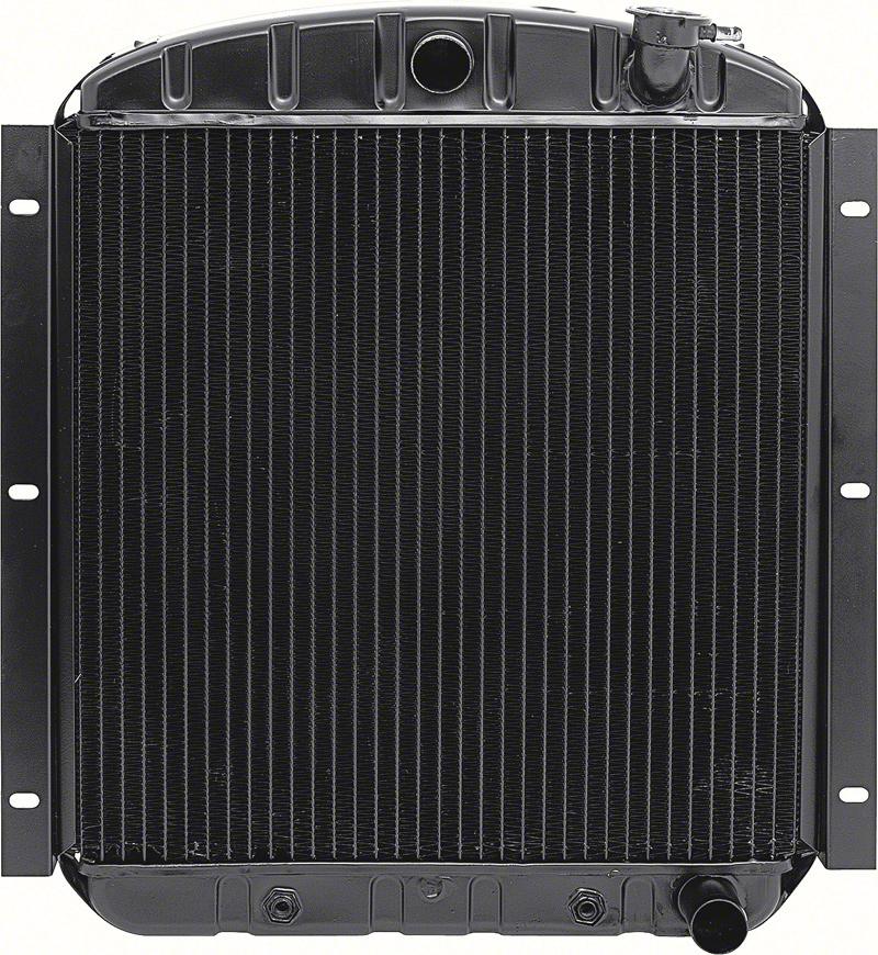 1955-59 GMC 3/4 Ton L6 / V8 with AT 4 Row Copper/Brass Radiator (19-7/8" x 23-1/2" x 2-5/8" Core)