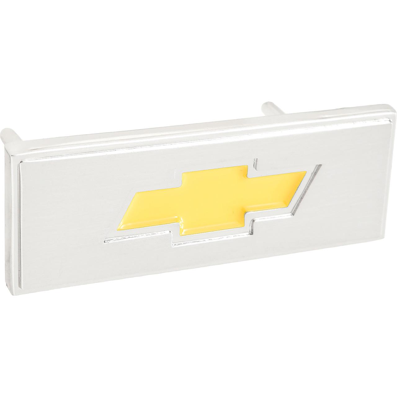 1973-80 Chevrolet Truck, Blazer, Suburban Center Console Emblem Yellow Bowtie Includes Retaining Nuts