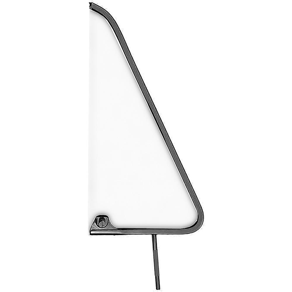 1964-66 Chevrolet, GMC Truck, Panel, Suburban Vent Glass With Frame Black Painted Clear Glass LH, Driver Side
