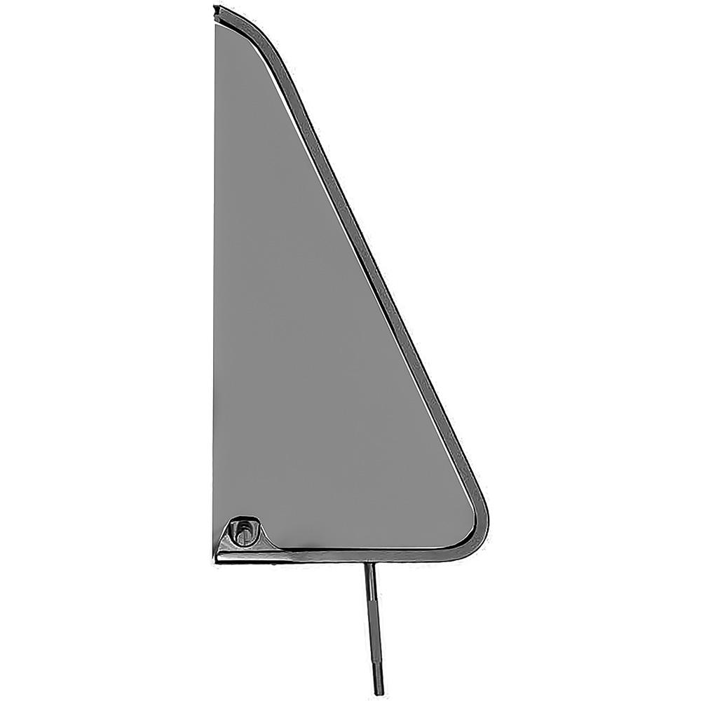 1964-66 Chevrolet, GMC Truck, Panel, Suburban Vent Glass With Frame Black Painted Smoke Gray Tinted Glass LH, Driver Side