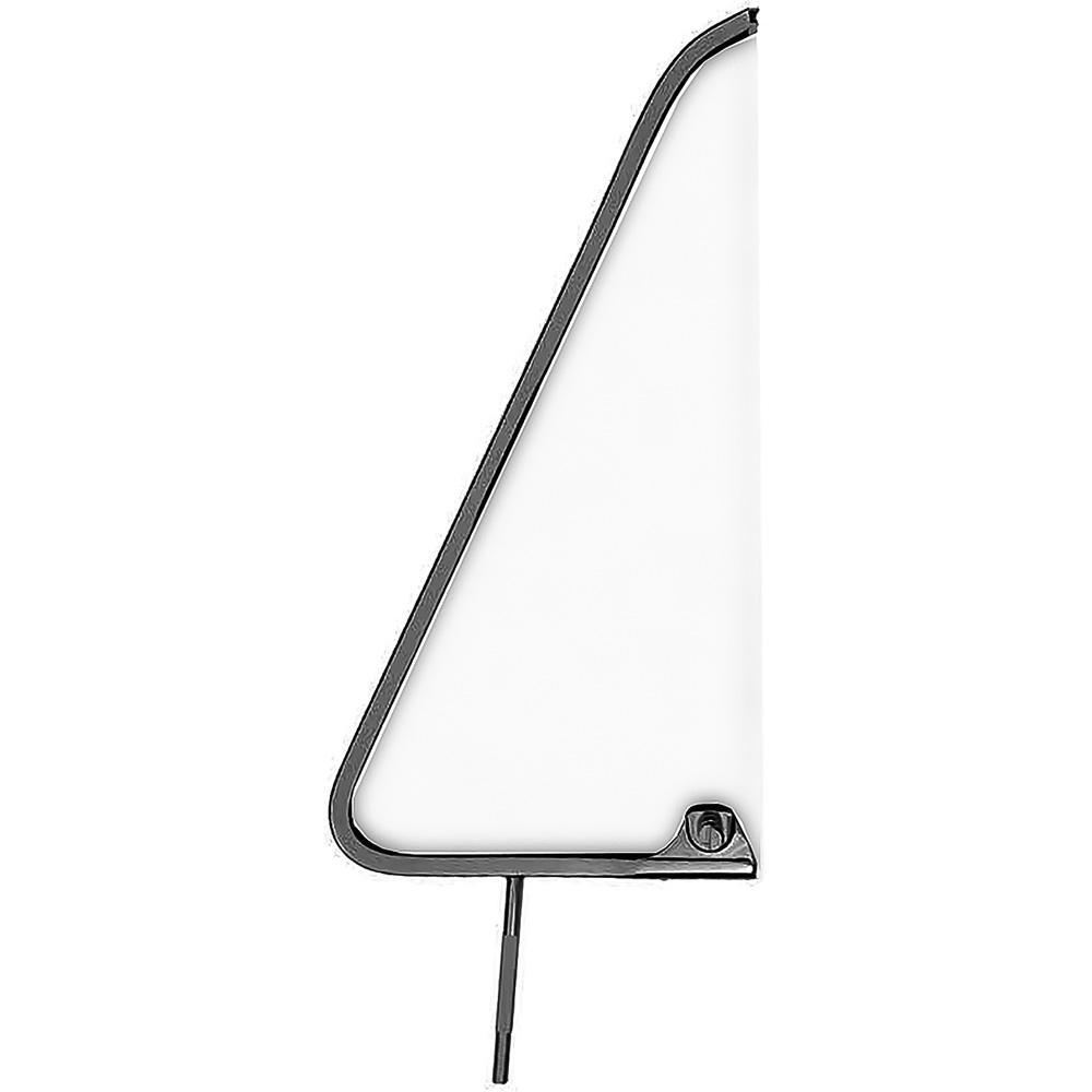 1964-66 Chevrolet, GMC Truck, Panel, Suburban Vent Glass With Frame Black Painted Clear Glass RH, Passenger Side