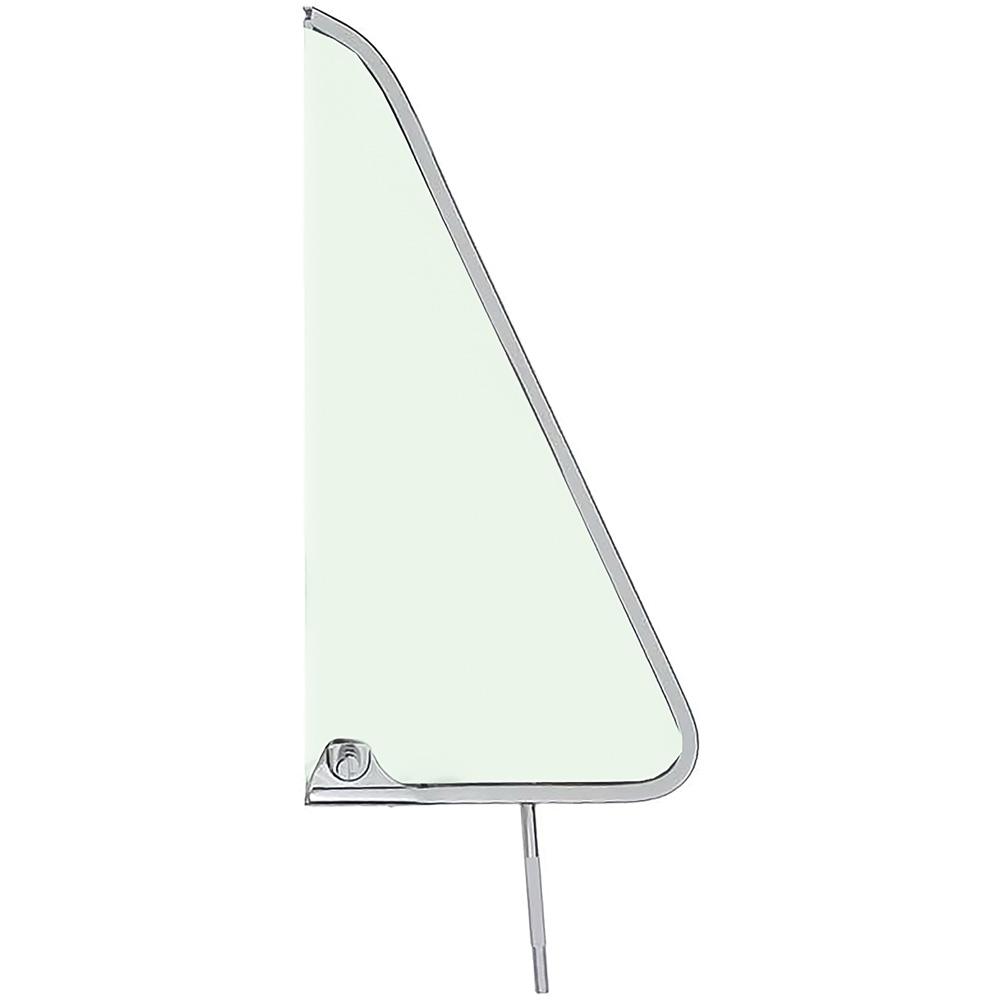 1964-66 Chevrolet, GMC Truck, Panel, Suburban Vent Glass With Frame Chrome Plated Light Green Tinted Glass LH, Driver Side