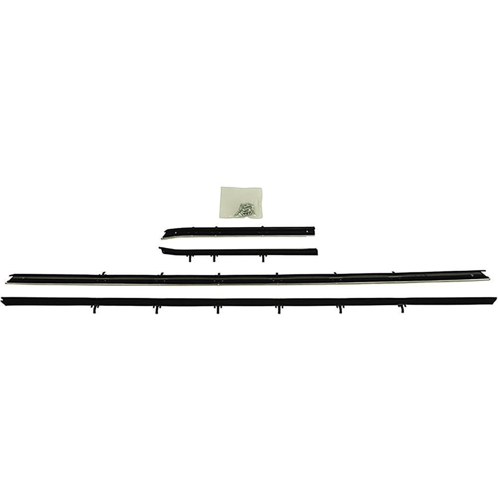 1968-69 Camaro, Firebird Window Felt/Belt Line Weatherstrip Set Coupe Replacement Style Outer Only 4-Piece - Brand: Windowfelts® from PUI (1968 Camaro Models without Optional Exterior Door Ledge Reveal Moldings)