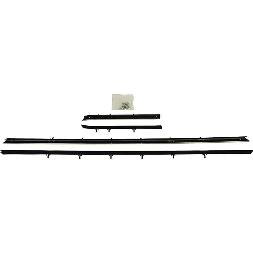 1968-69 Camaro, Firebird Window Felt/Belt Line Weatherstrip Set Convertible Replacement Style Outer Only 4-Piece - Brand: Windowfelts® from PUI (1968 Camaro Models without Optional Exterior Door Ledge Reveal Moldings)