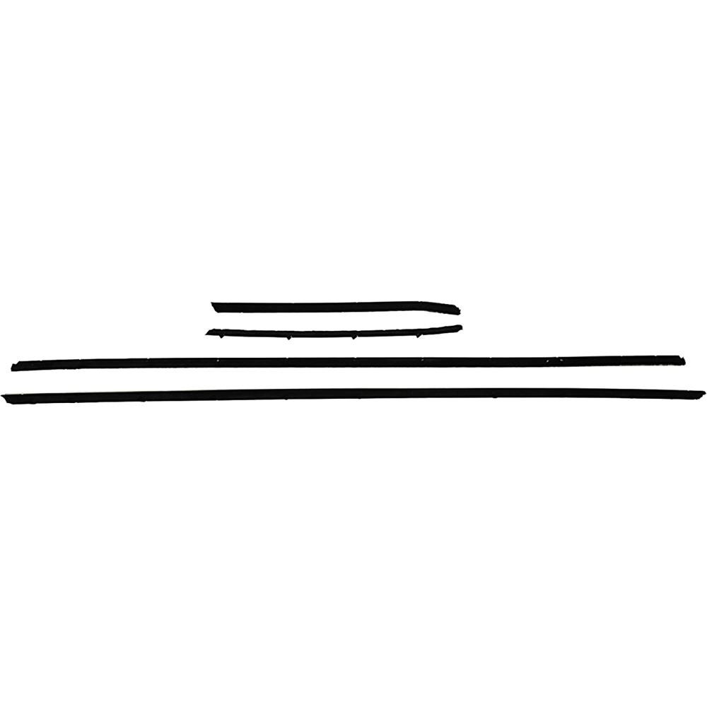 1968 Camaro Window Felt/Belt Line Weatherstrip Set Coupe Replacement Style Outer Only 4-Piece - Brand: Windowfelts® from PUI (1968 Models with Optional Exterior Door Ledge Reveal Moldings)