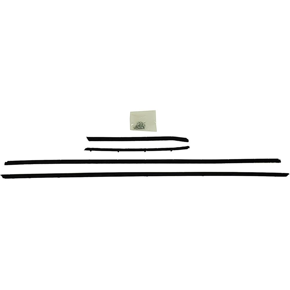 1968 Camaro Window Felt/Belt Line Weatherstrip Set Convertible Replacement Style Outer Only 4-Piece - Brand: Windowfelts® from PUI (1968 Models with Optional Exterior Door Ledge Reveal Moldings)
