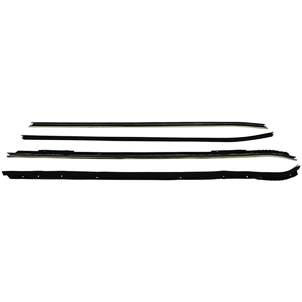 1970-81 Camaro, Firebird Window Felt/Belt Line Weatherstrip Set Replacement Style Inner & Outer 4-Piece - Brand: Windowfelts® from PUI (Features Flat Stainless Steel Bead)