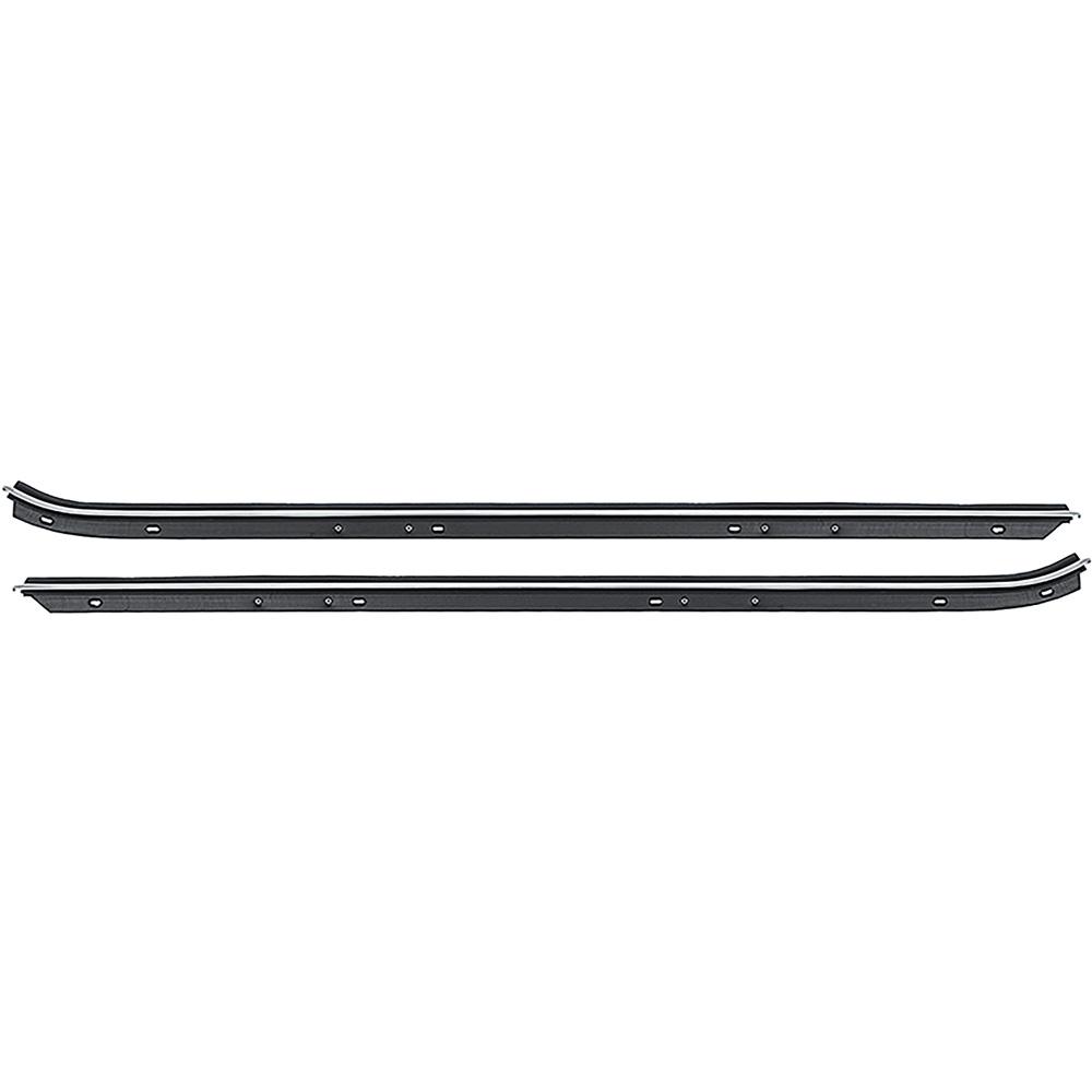 1970-81 Camaro, Firebird Window Felt/Belt Line Weatherstrip Set Replacement Style Outer Only 2-Piece - Brand: Windowfelts® from PUI (Features Flat Stainless Steel Bead)