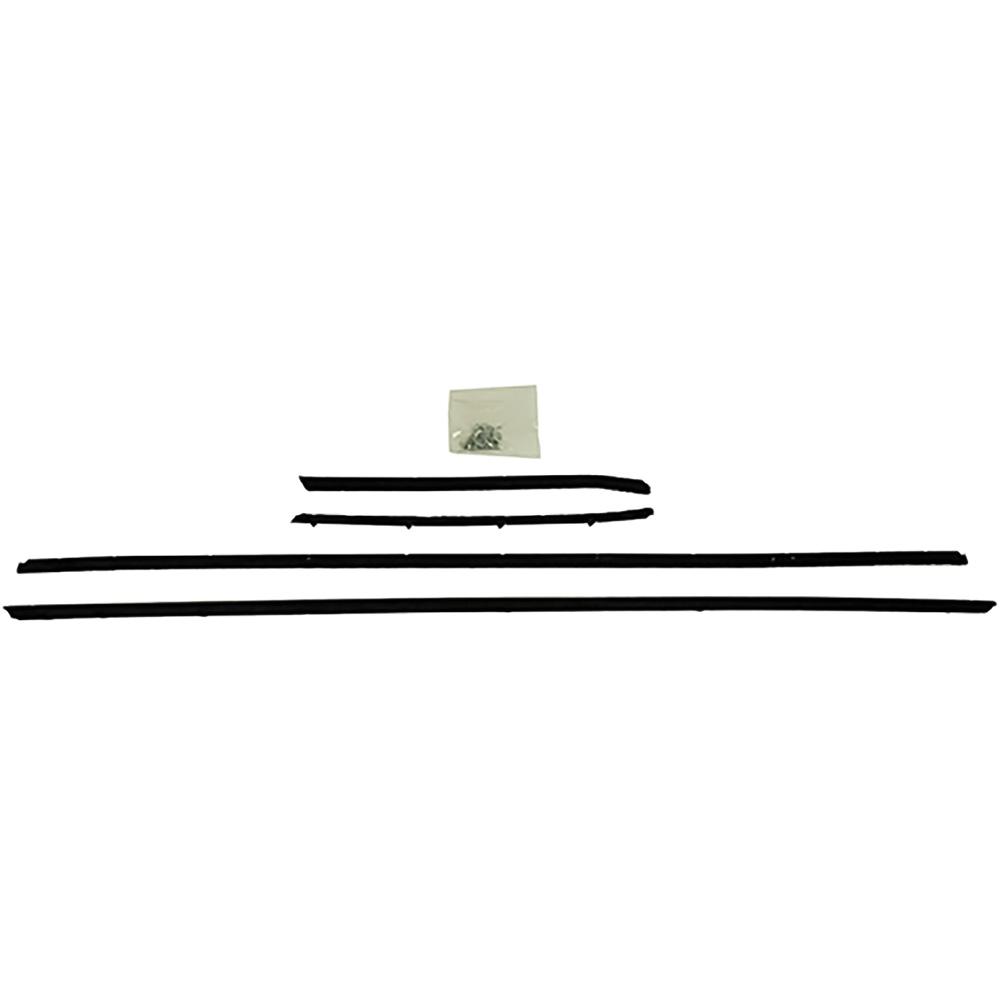 1968 Camaro Window Felt/Belt Line Weatherstrip Set Coupe Original Style Outer Only 4-Piece - Brand: Windowfelts® from PUI (1968 Models with Optional Exterior Door Ledge Reveal Moldings)