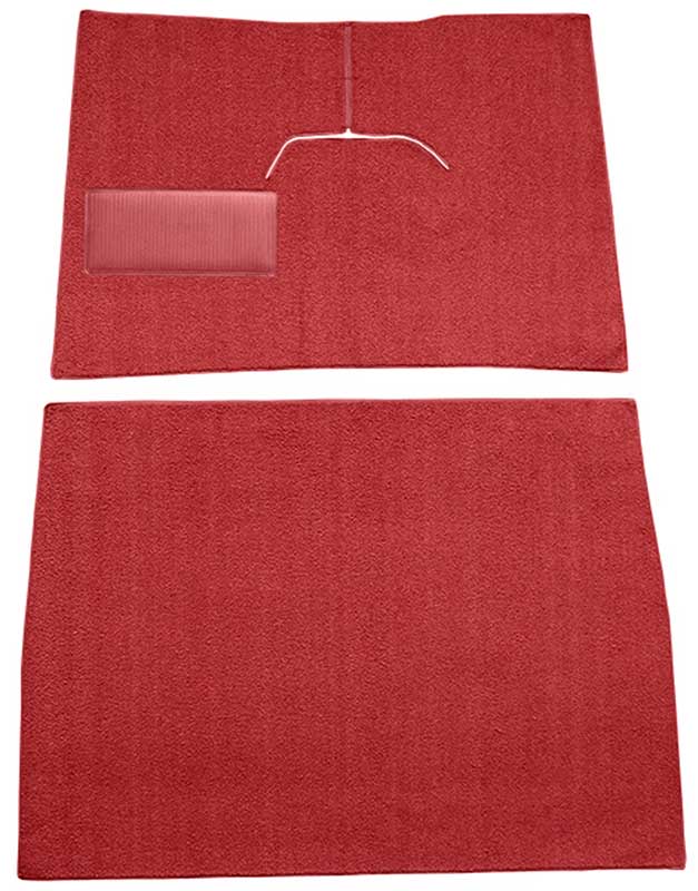 1948-52 Ford F1 w/ Low Tunnel - Cut & Sewn Loop Carpet Set - Red