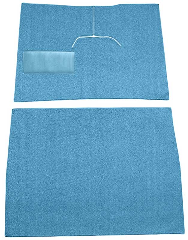 1948-52 Ford F1 w/ Low Tunnel - Cut & Sewn Loop Carpet Set - Medium Blue